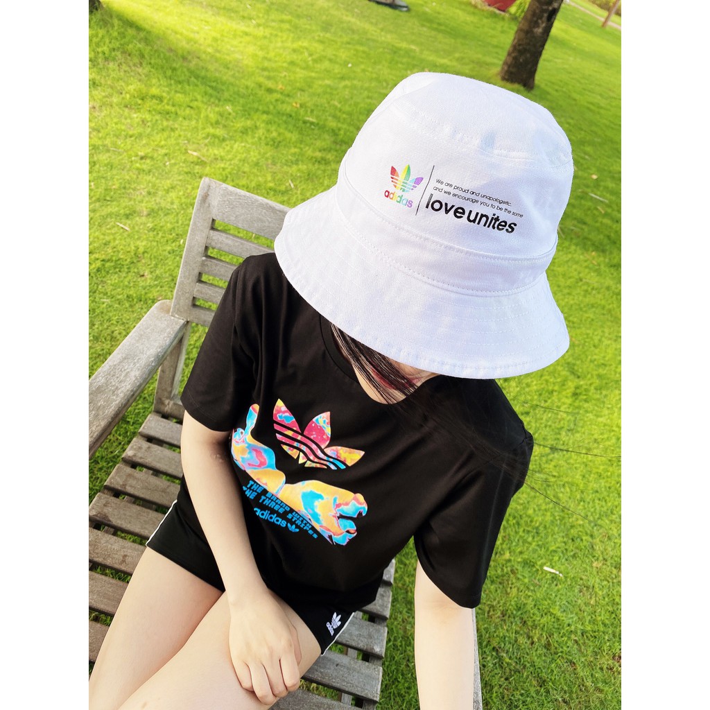 (HÀNG XUẤT XỊN) Mũ / nón bucket trắng PRIDE BUCKET HAT