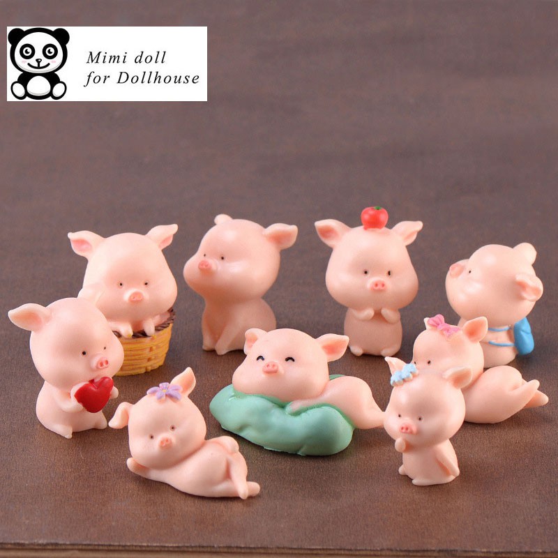 Charm mô hình set 04 chú heo dễ thương ngẫu nhiên Slime