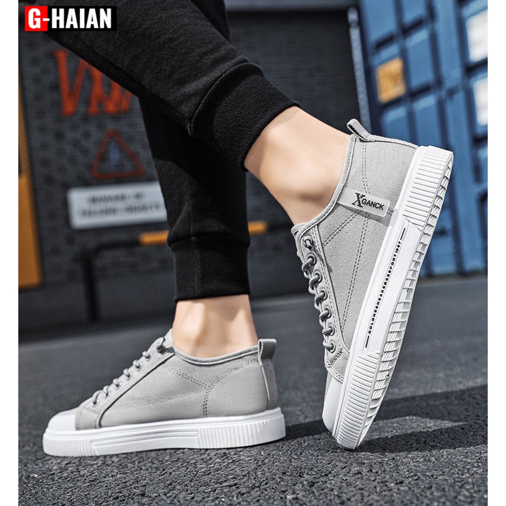 Giày Nam Vải Bò, Giày Nam Sneaker Chất Liệu Vải Bò, Đế Cao Su Mềm Phong Cách Trẻ Trung Năng Động G - 404