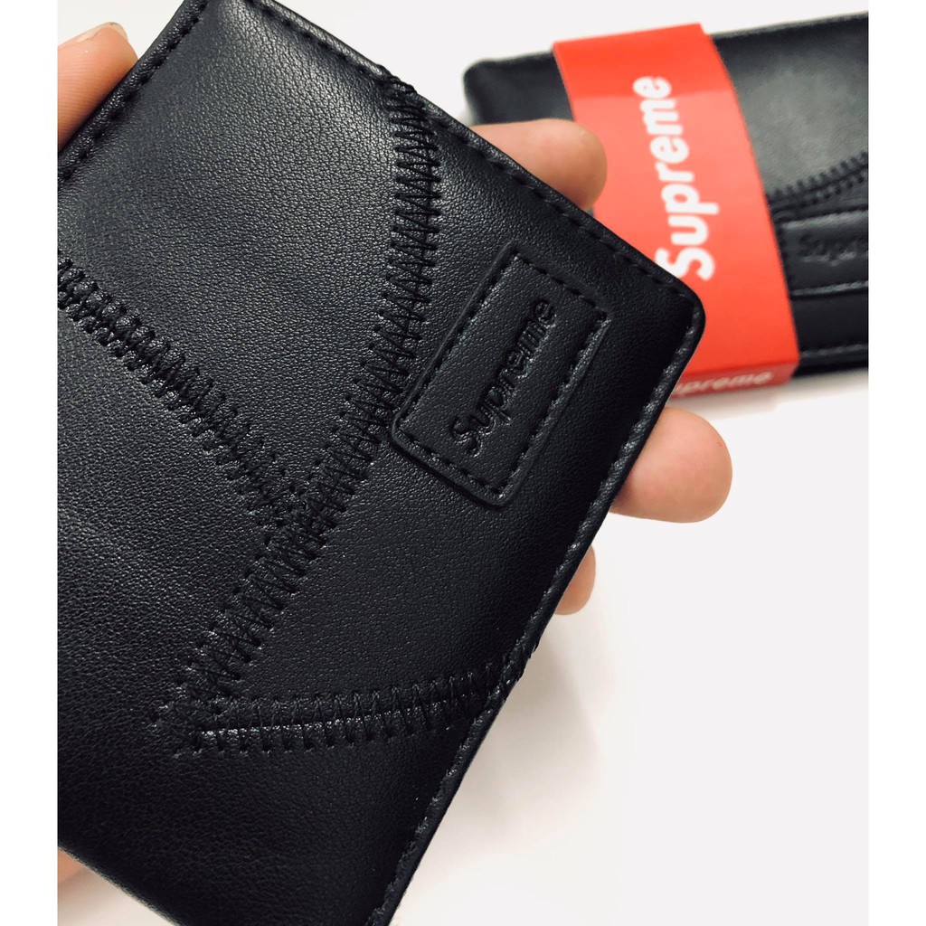 Ví Da Gập Supreme Leather Patchwork Wallet