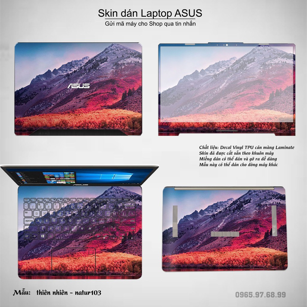 Skin dán Laptop Asus in hình thiên nhiên nhiều mẫu 5 (inbox mã máy cho Shop)