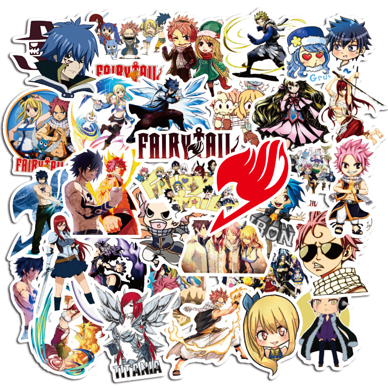 Set 50 Hình Dán Phong Cách Anime Fairy Tail Độc Đáo
