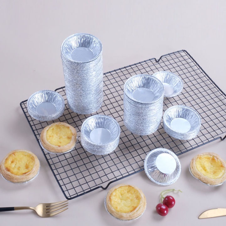 Combo 100 đế cốc khay giấy bạc nướng thực phẩm, bánh, hàu tiện dụng