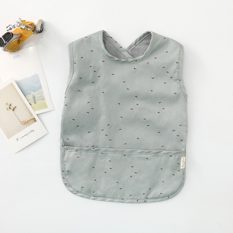 Yếm Ăn Cho Bé Có Túi Chống Nước Giặt Được Tiện Dụng