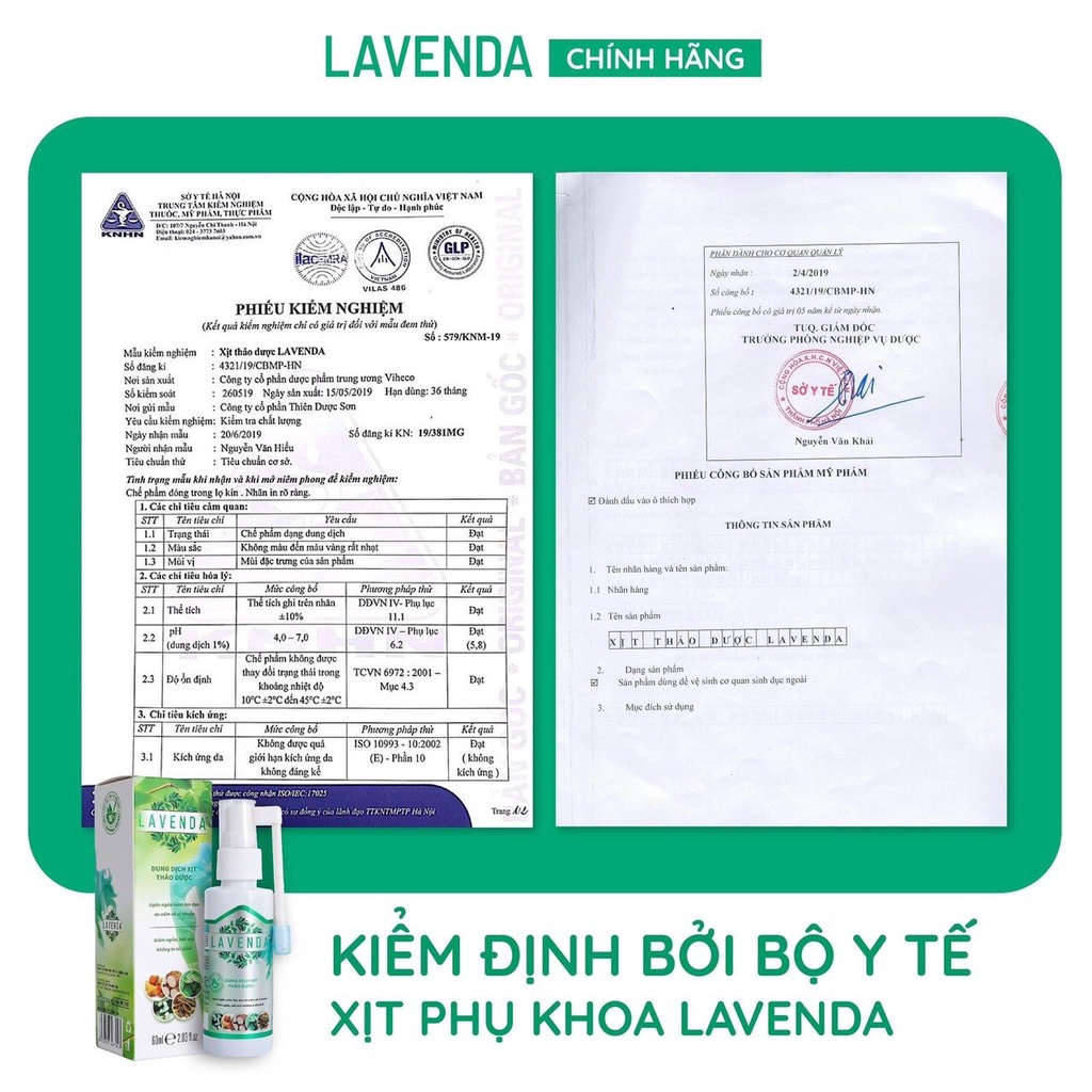 Dung dịch xịt vùng kín thảo dược LAVENDA làm sạch vùng kín, xoá sổ khí hư huyết trắng nấm ngứa, khử mùi hôi 60ml