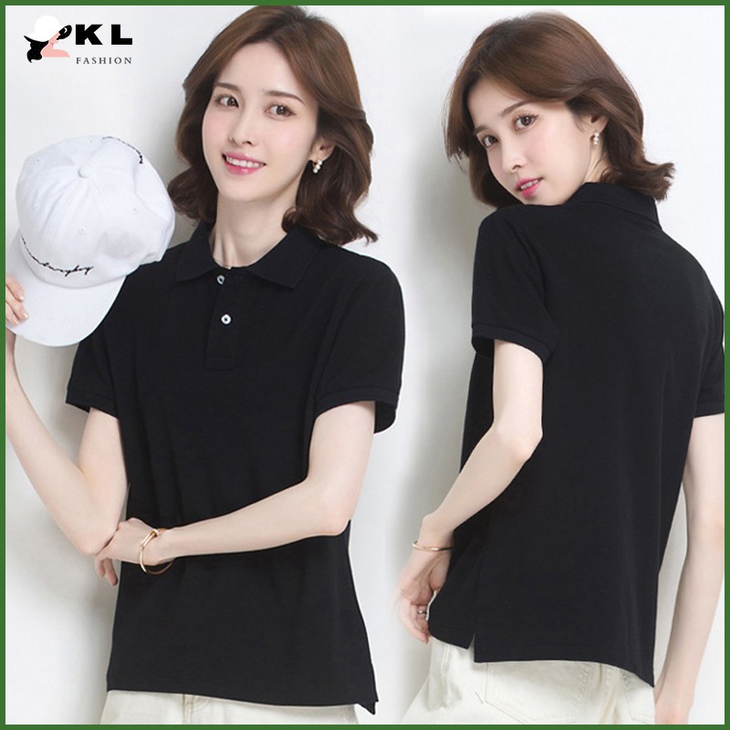 Áo thun nữ thể thao ngắn tay áo polo cổ trụ thun cao cấp mềm mại thoáng mát [hàng loại 1 - nhiều màu tùy chọn] - KL07 | BigBuy360 - bigbuy360.vn