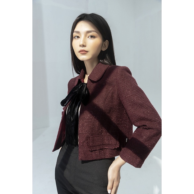 Áo vest dạ tếch thắt nơ cổ D.CHIC MS: 160429