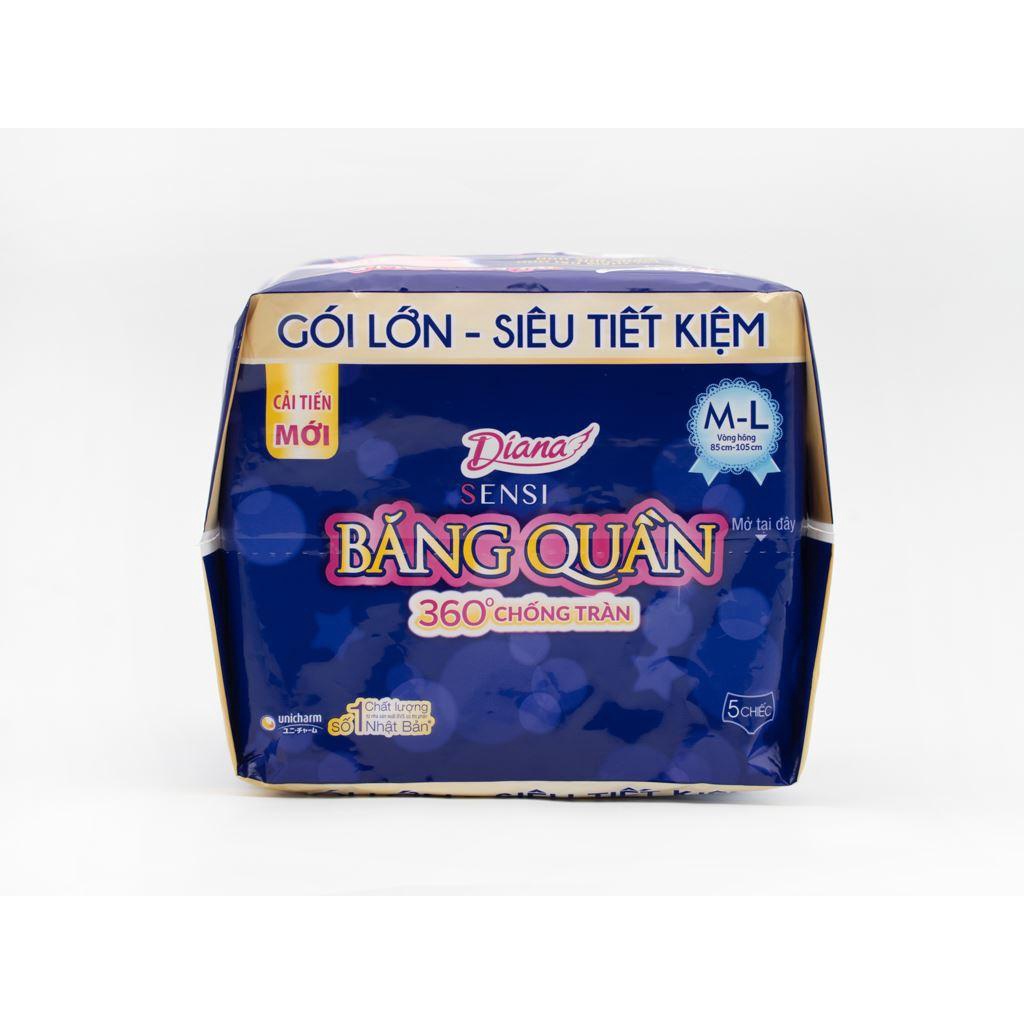 Băng quần Diana 360 độ chống tràn size M-L (5 chiếc)