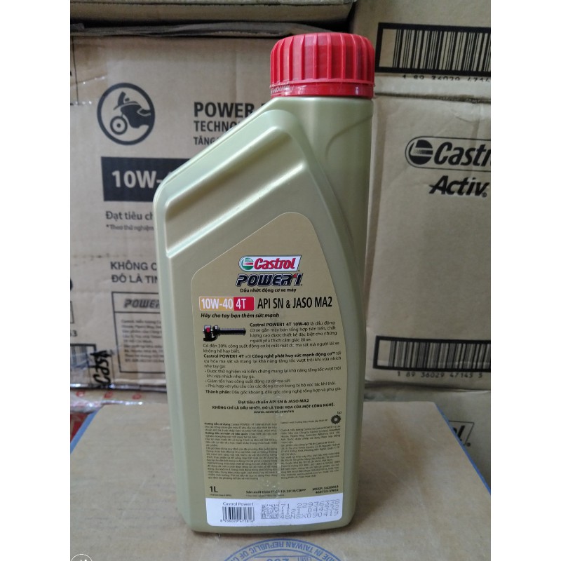 Dầu nhớt xe máy Castrol Power 1 10w40 (1L)