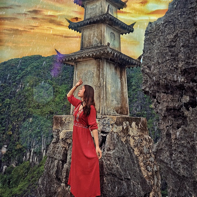 Váy Đỏ vintage ☺️