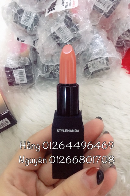 (NEW 118,119,216) Son 3CE lip color matte vỏ đen