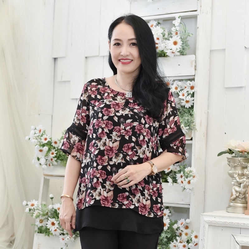 Madam Sotoni - Thời trang trung niên - Áo kiểu nữ trung niên - VHDT713