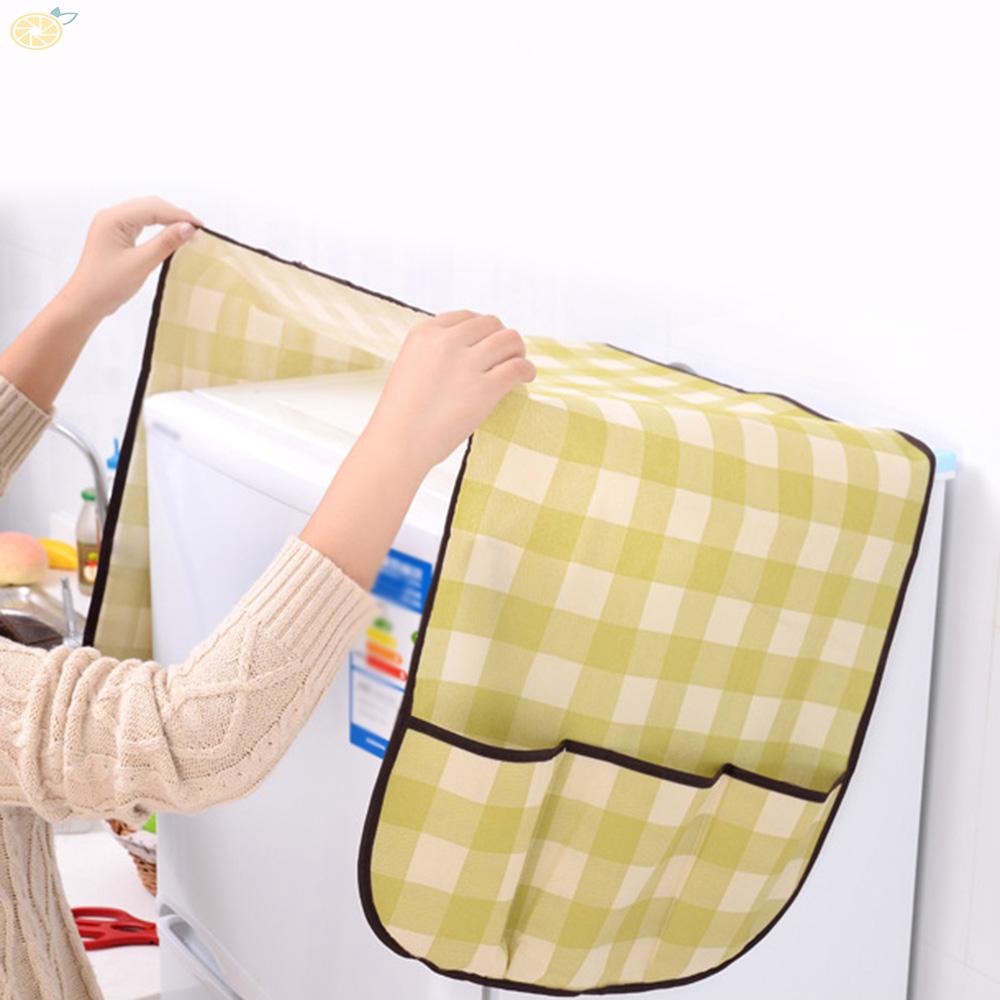 Khăn phủ đầu tủ lạnh kèm túi đựng đồ