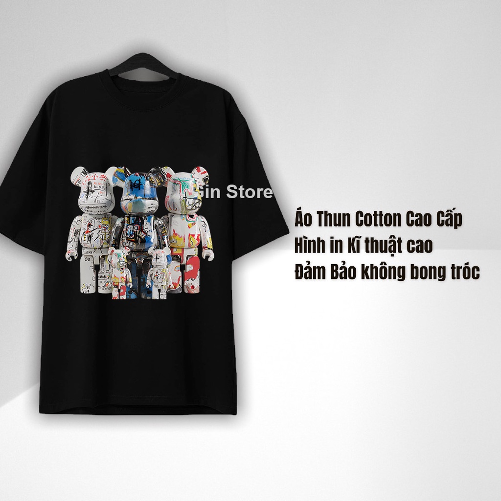 Set Bộ Áo thun bearbrick số 1 - Vải Cotton Cao Cấp Unisex