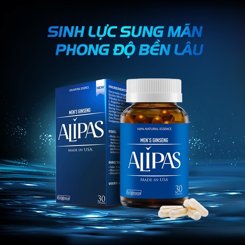 SÂM ALIPAS VIÊN UỐNG TĂNG CƯỜNG SINH LÝ NAM