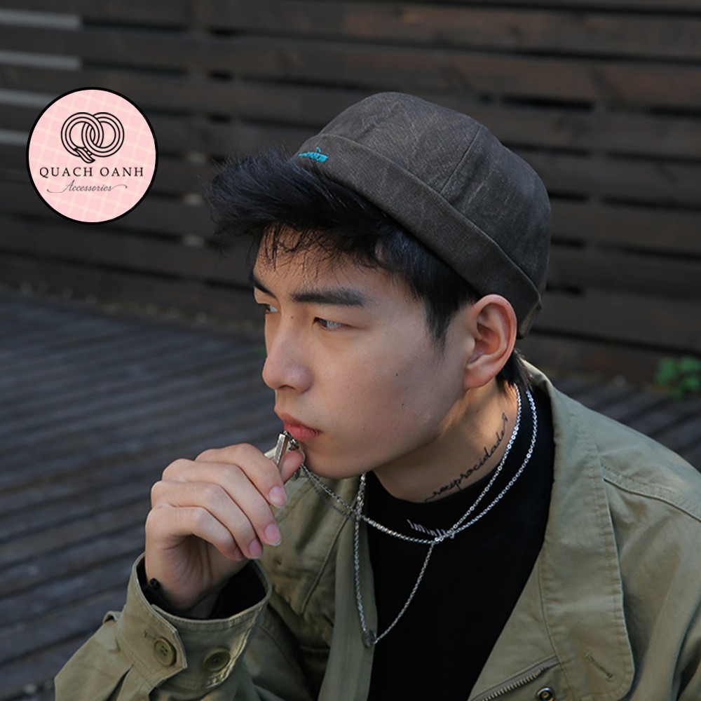 Mũ quả dưa địa chủ beanie không vành hình con cá – MU61