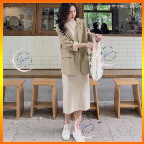 Áo Blazer Nữ - Áo Vest Nữ Dài Tay 2 Lớp Màu Trơn Form Oversize Phong Cách Hàn Quốc Trẻ Trung