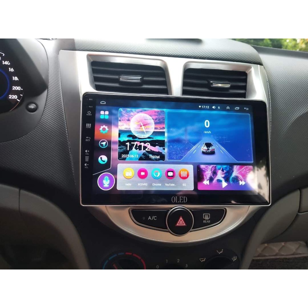 Màn Hình Android OLED C2 New Chip 8X có quạt tản nhiệt Theo Xe Mazda 3 2010 - 2014, 9 inch kèm dưỡng và jack nguồn zin