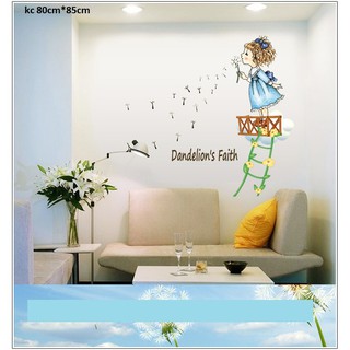 Decal dán tường cô bé