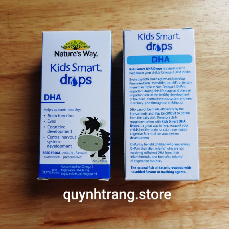 DHA dạng giọt Nature’s Way Kid Smart DHA Drops 20ml Úc