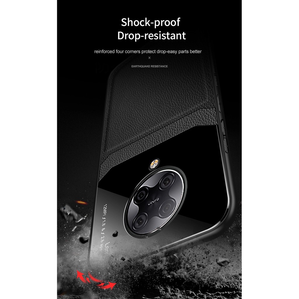 Ốp lưng Redmi K30 Pro / K30 Ultra / F2 Pro dùng chung mặt lưng da kính thời trang cao cấp