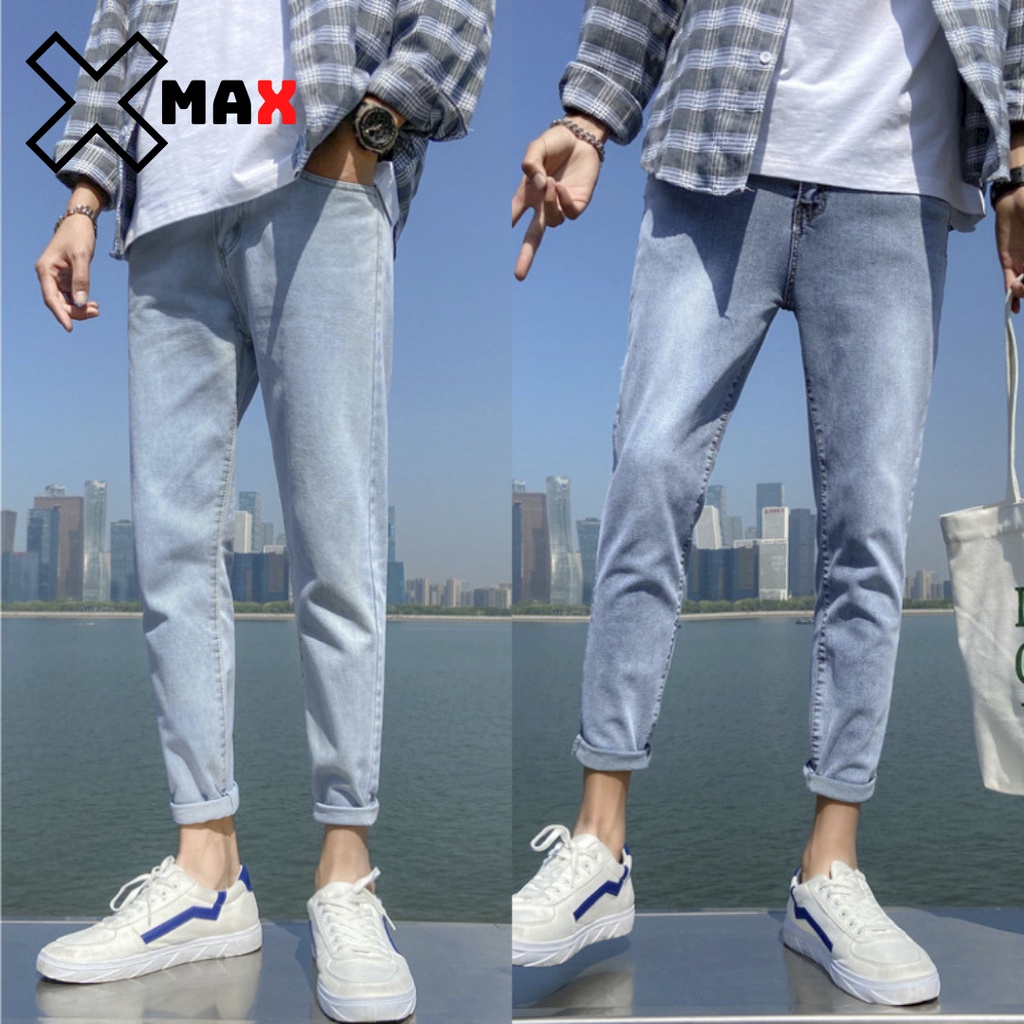 Quần jean baggy nam ống suông ống rộng vừa hotrend Hàn Quốc, Quần bò baggy nam dáng rộng MAXSTORE B010 | BigBuy360 - bigbuy360.vn