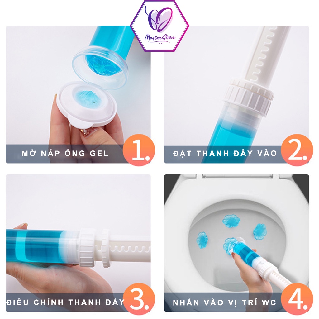Gel thơm khử mùi, diệt khuẩn, vệ sinh bồn cầu hình bông hoa Master Store