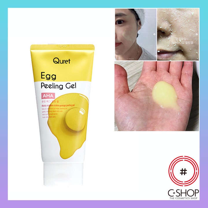 Tẩy Tế Bào Chết Chiết Xuất Trứng Gà QURET EGG PEELING GEL_Mỹ phẩm Hàn Quốc chính hãng