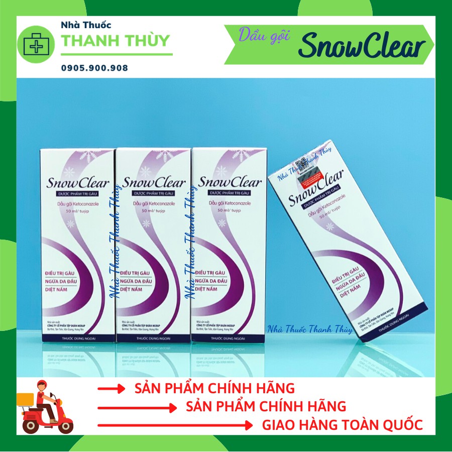 🅳🅰🆃🅴 𝟮𝟬𝟮𝟰 DẦU GỘI SNOW CLEAR [Chai 50ml] Dầu Gội Kháng Nấm, Chống Gàu Và Chống Ngứa Da Đầu