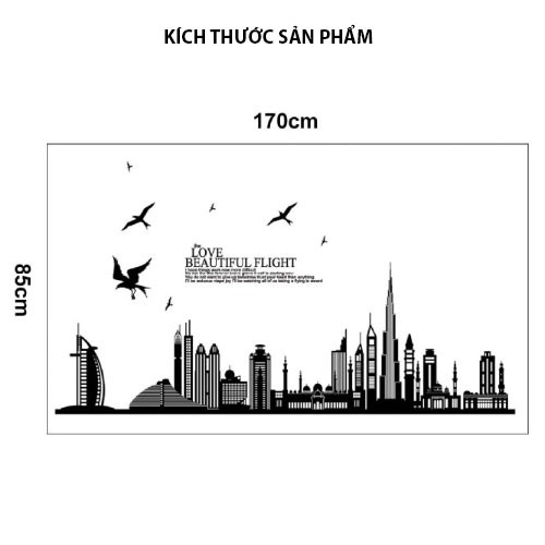 Decal dán tường LOVE TO TRAVEL - HPMJM7280