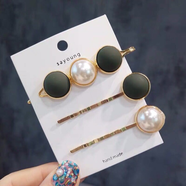 Vỉ 3 kẹp tóc lì mix xinh