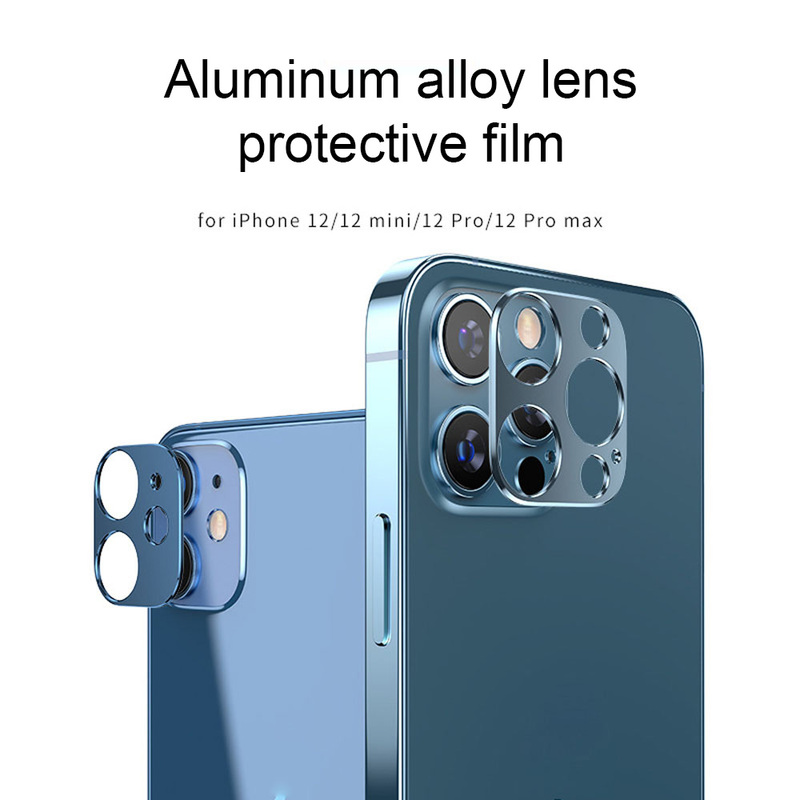 Miếng dán bảo vệ ống kính bằng hợp kim nhôm cho camera Iphone 12 Pro Max