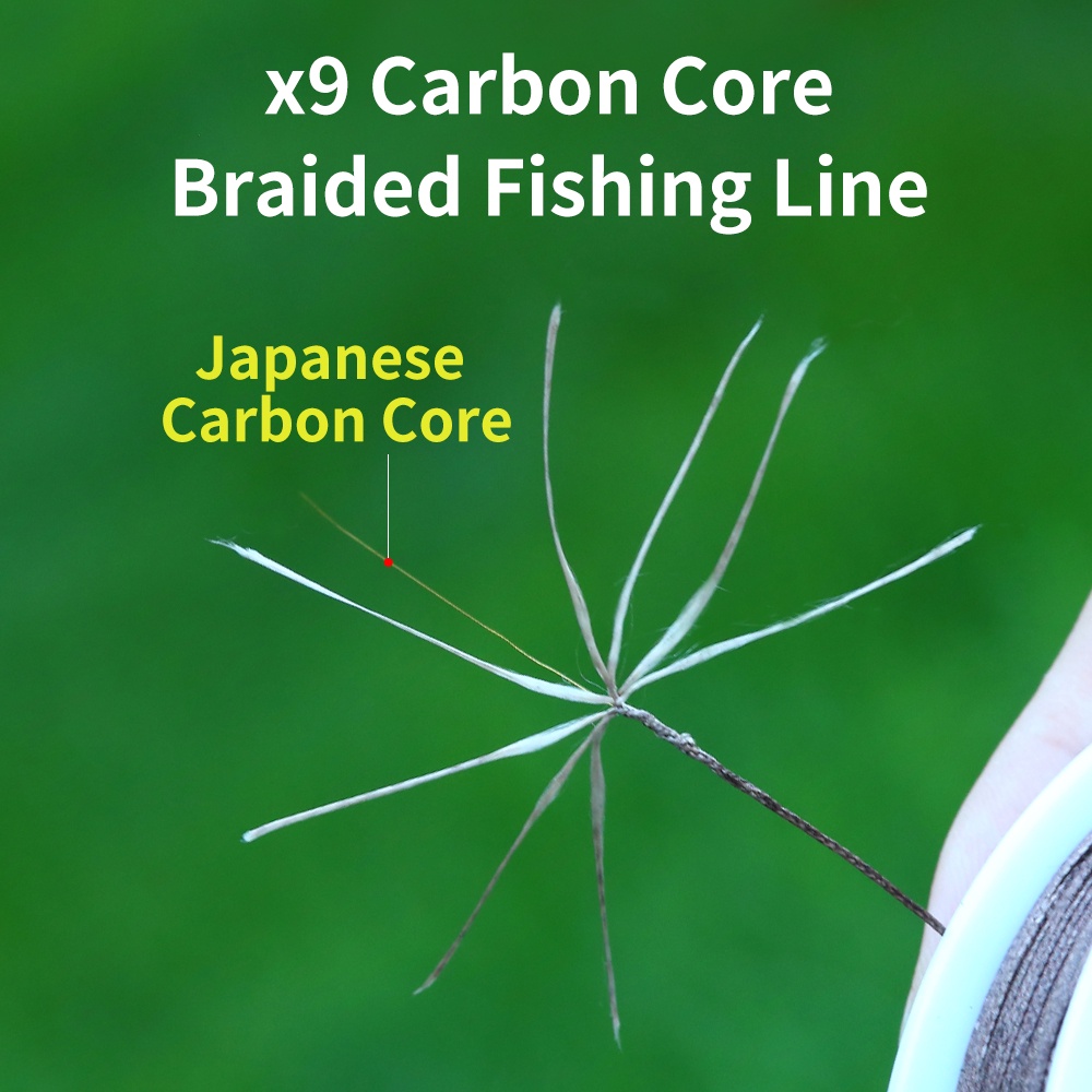 Bingolife Nhật Bản Lõi Carbon x9 Dòng Bánh Mì Bện Fluorocarbon Thuyền Câu Cá Trên Biển Câu Cá Đá 100m