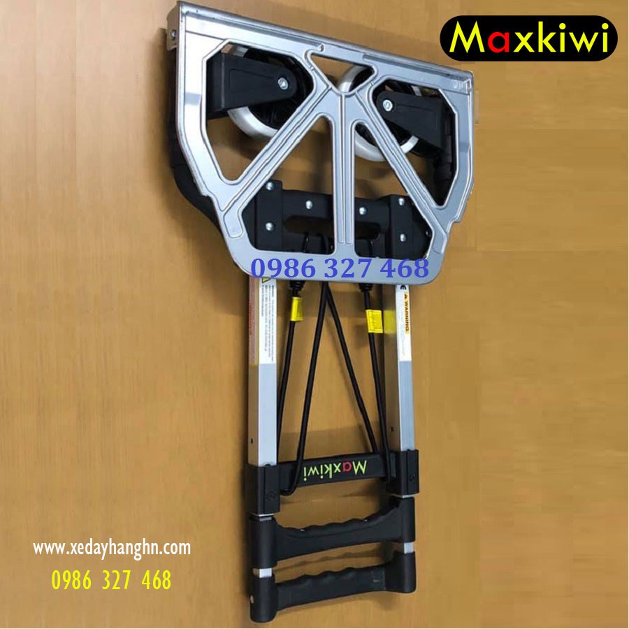 [VIDEO+ ẢNH THẬT] Xe đẩy hàng maxkiwi h0036- 2 bánh gọn nhất nhẹ nhất - bỏ được cốp ô tô