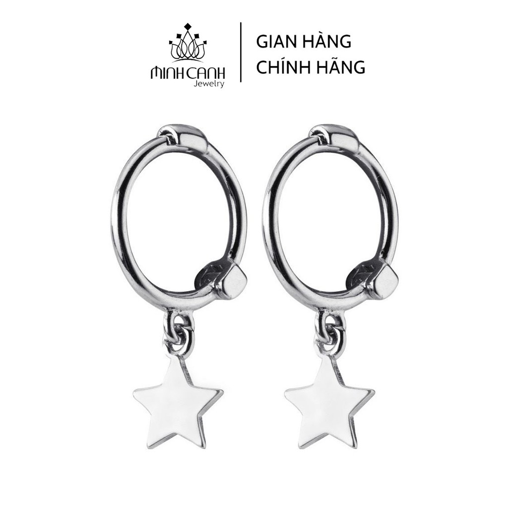 Khuyên Tai Móc Treo Họa Tiết Ngôi Sao Bạc S925 - Minh Canh Jewelry