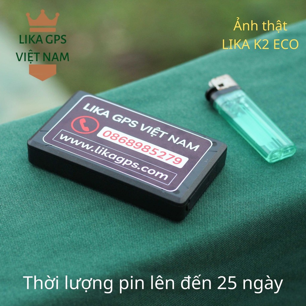 Thiết bị định vị không dây ô tô xe máy dùng pin LIKA K2, K2 ECO, MAX, LIKA K9 độ chính xác cao - bảo hành 12 tháng