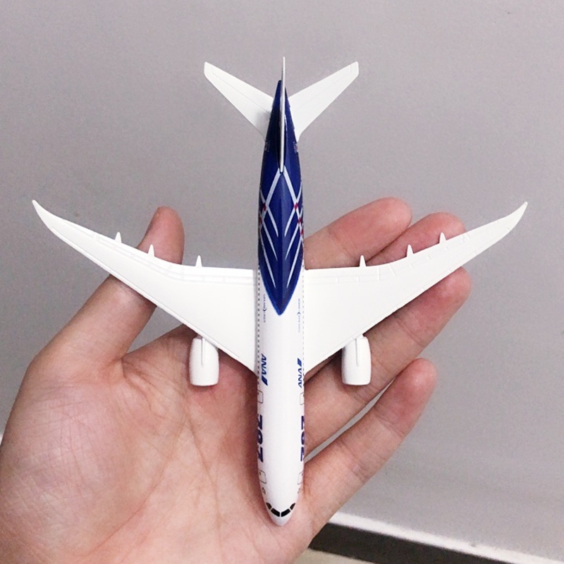 Mô Hình Máy Bay JAL Boeing 747 ANA B777 B787 Skymark Airbus 380 Bằng Hợp Kim Kích Thước 16CM