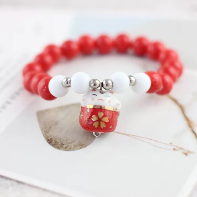 Vòng tay mèo may mắn / vòng tay phong thuỷ