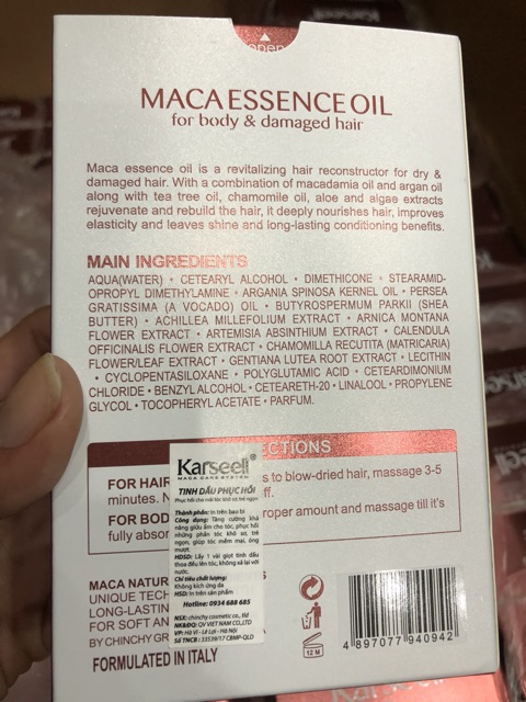 Tinh Dầu Dưỡng Tóc Hương Nước Hoa Karseell 50ml | BigBuy360 - bigbuy360.vn