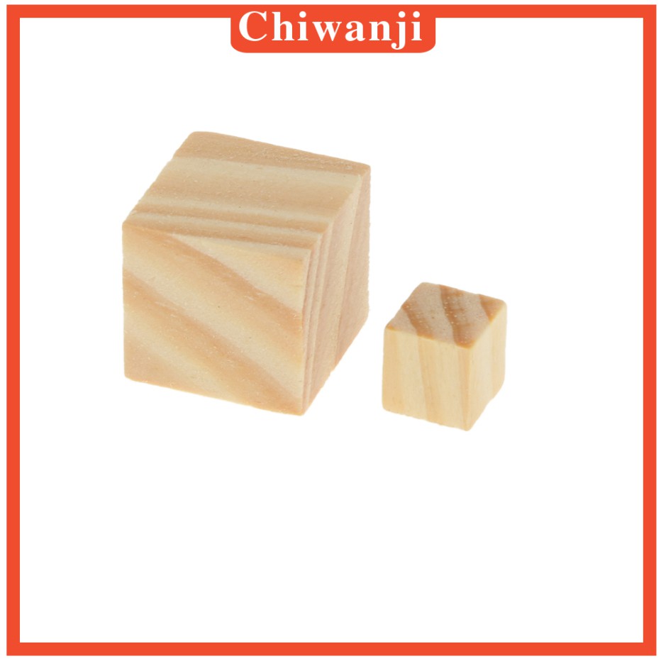[Chiwanji] 50 Viên Gạch Gỗ Vuông 20 * 20mm