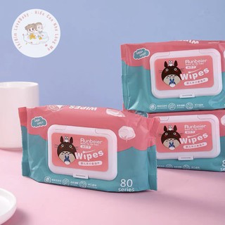 Khăn Giấy Ướt '' Runbeier Wipes '' Không Mùi 80 miếng Cực Rẻ