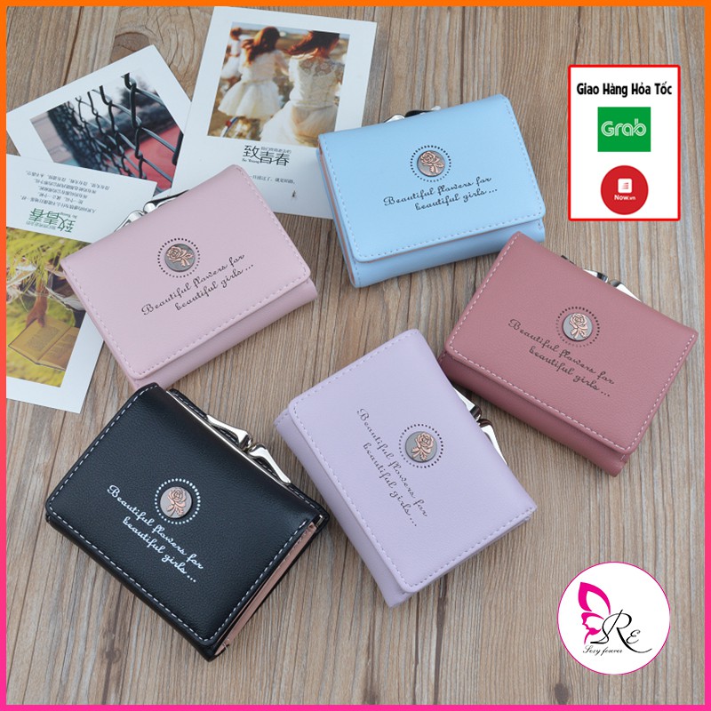 VÍ NỮ HỌA TIẾT CẦM TAY DÁNG MINI NHỎ GỌN THỜI TRANG HÀN QUỐC VN08 | BigBuy360 - bigbuy360.vn