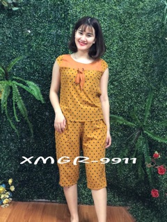 Bộ lụa giấy siêu nhẹ siêu mát phối von xinh xắn (45-63kg)
