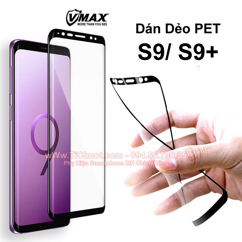 Miếng dán dẻo Vmax cho Galaxy S9 full màn hình viền đen