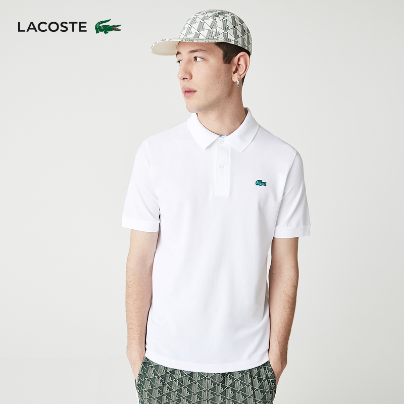 Laco Pháp Áo Sơ Mi POLO Ngắn Tay Dáng Rộng Họa Tiết Da Cá Sấu 22 Hàng Mới + Nhãn Dán Cho Cặp Đôi