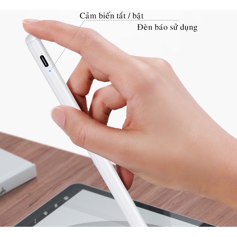 Bút cảm ứng Wiwu Pencil Pro chuyên dụng cho IPad Pro , IPad M1 chống tì tay , vẽ nét đậm chính hãng wiwu Stylus