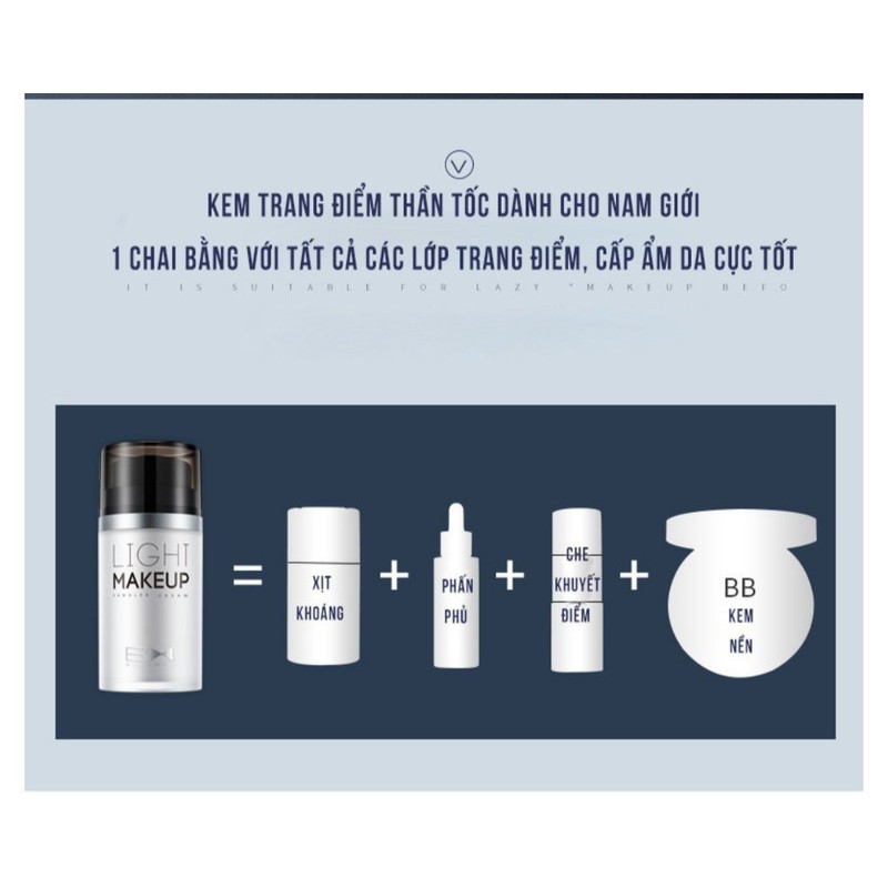 KEM TRANG ĐIỂM THẦN THÁNH CHO NAM GIỚI - LIGHT MAKEUP | BigBuy360 - bigbuy360.vn