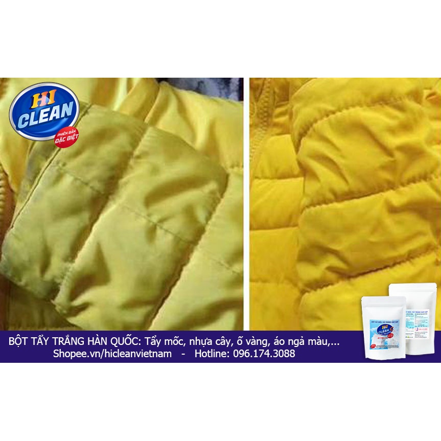 [Dùng thử] Bột tẩy trắng quần áo màu, tẩy mốc quần áo màu Hi Clean (Hàn Quốc) - Hiệu quả tức thì