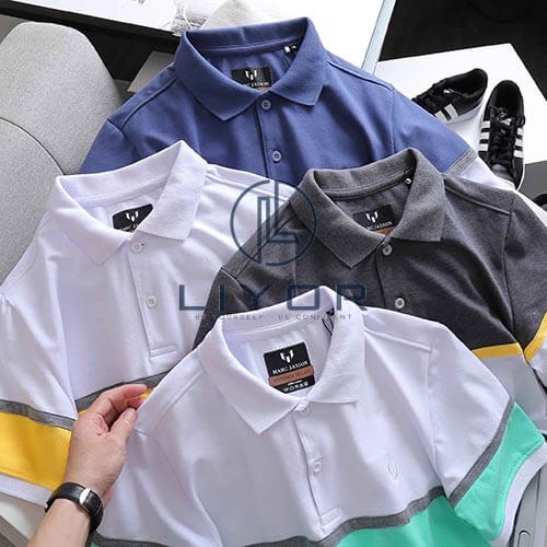 Áo thun nam polo áo phông nam có cổ sọc phối màu cao cấp Liyorstore - ACB4058