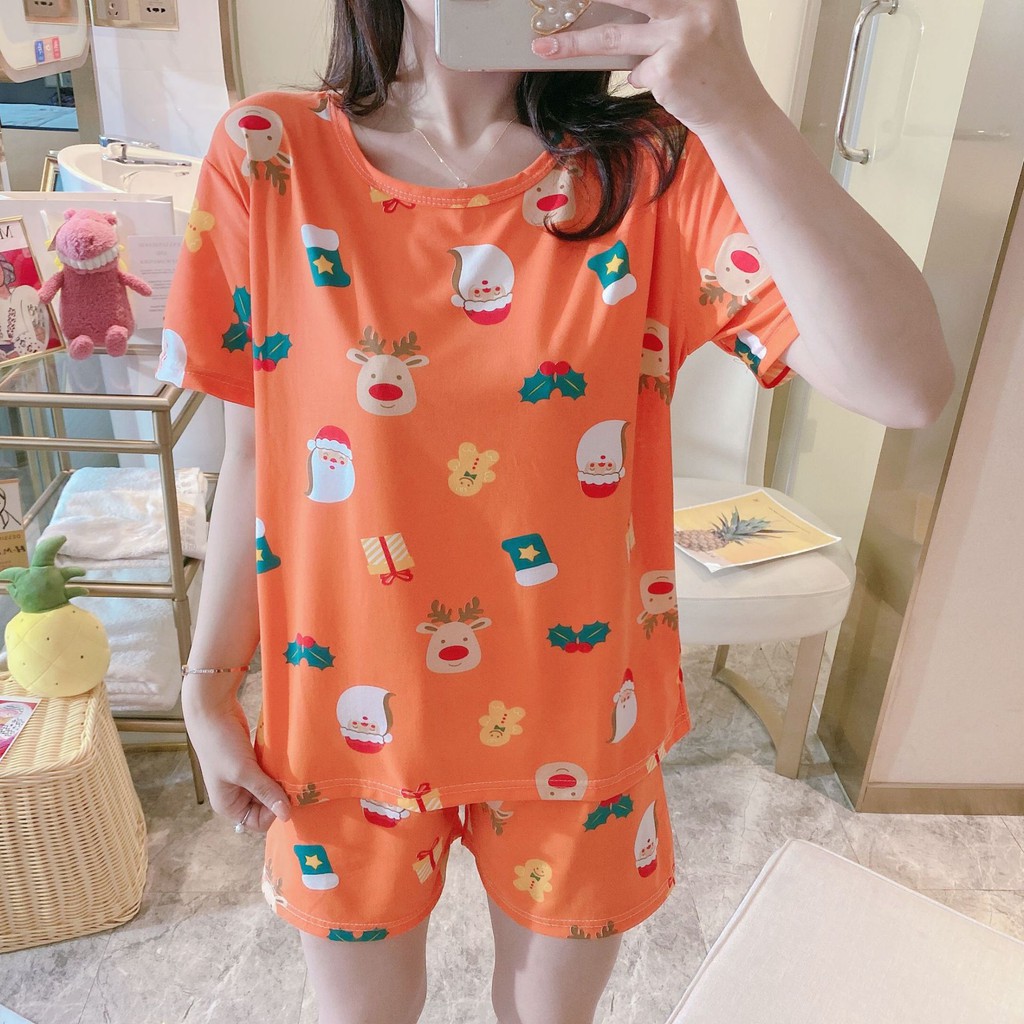 Bộ Đồ Ngủ Nữ Cotton Ngắn Tay - Đồ Mặc Nhà Nữ Kiểu Dáng Hàn Quốc Hè 2020 | BigBuy360 - bigbuy360.vn